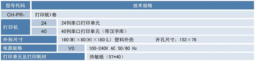 CH-PR打印單元 CH-PR打印單元